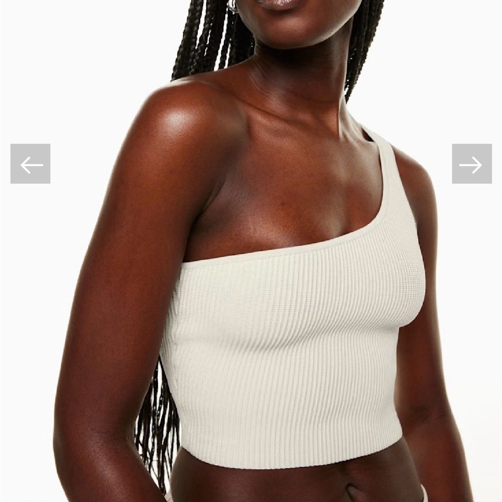 Aritzia Babaton Ribbed One-Shoulder Top